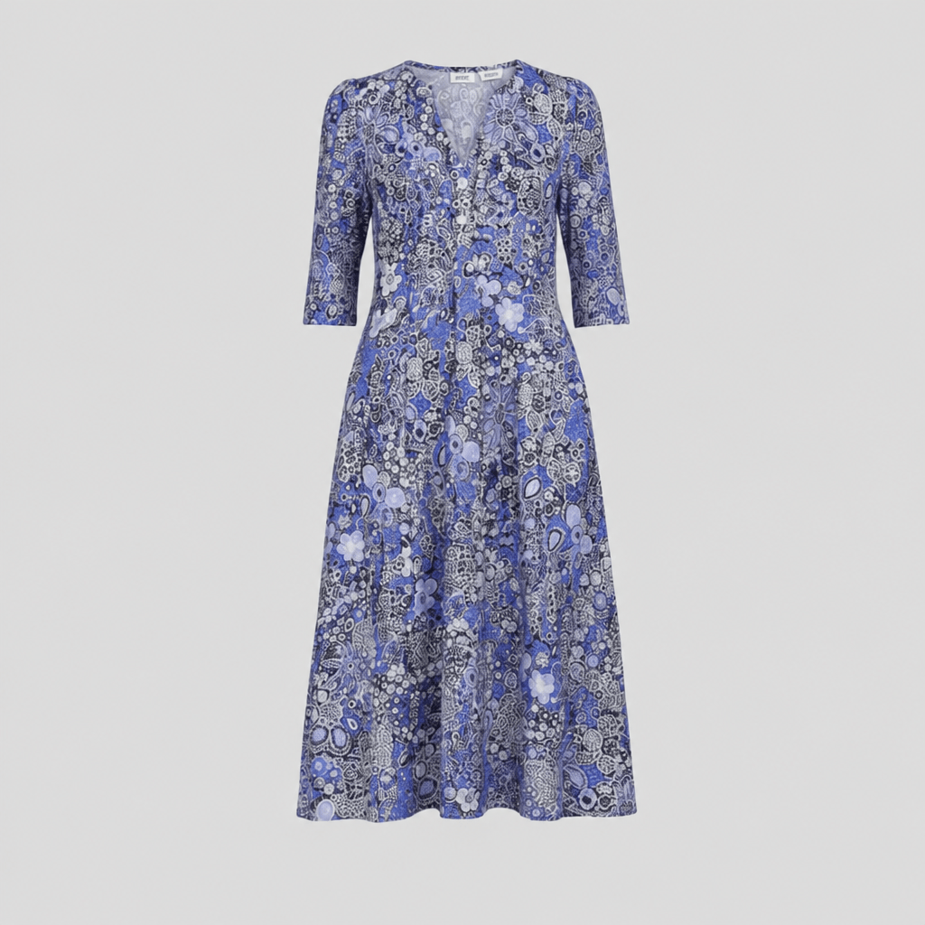 Floral Midi Dress with V-Neck and Pockets for Summer Casual Wear - We are MFEO