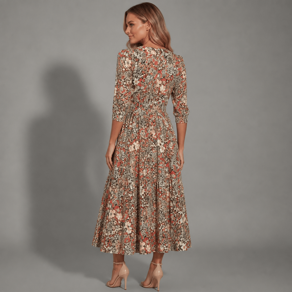 Floral Midi Dress with V-Neck and Pockets for Summer Casual Wear - We are MFEO