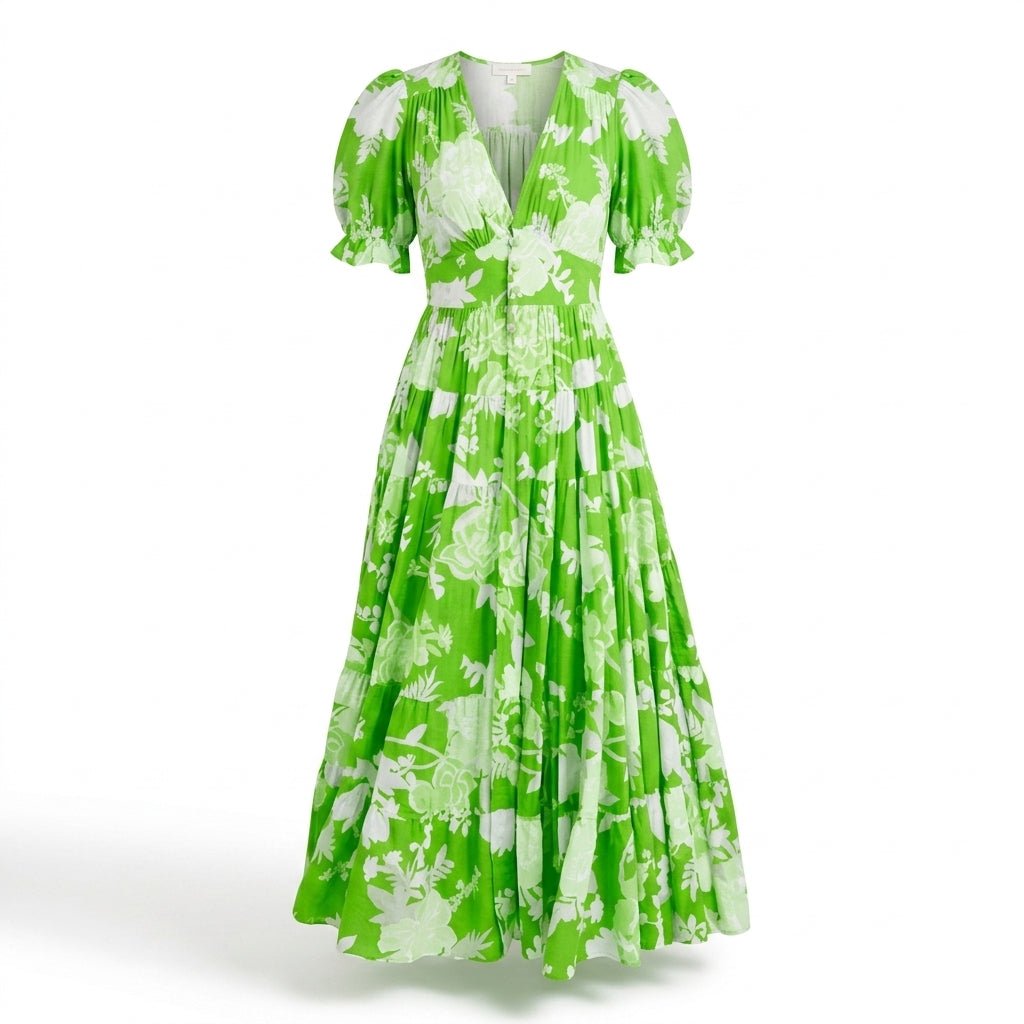 Floral Print V-Neck Dress with Pockets – Lightweight Summer Dress in Plus Size - We are MFEO