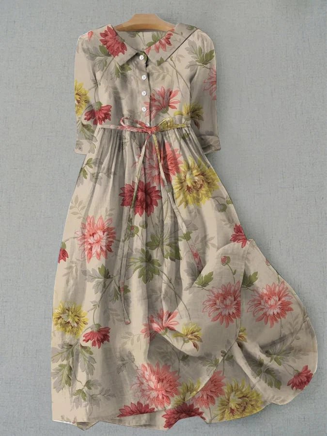 Floral Summer Dress with Flattering Silhouette for Warm Weather - We are MFEO