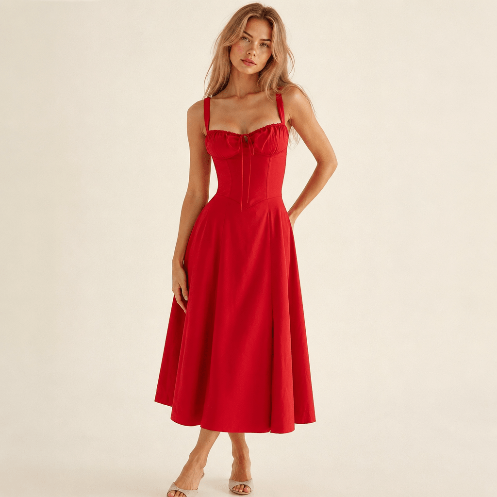 Floral Wedding Guest Midi Dress – Lightweight with Side Slit - We are MFEO