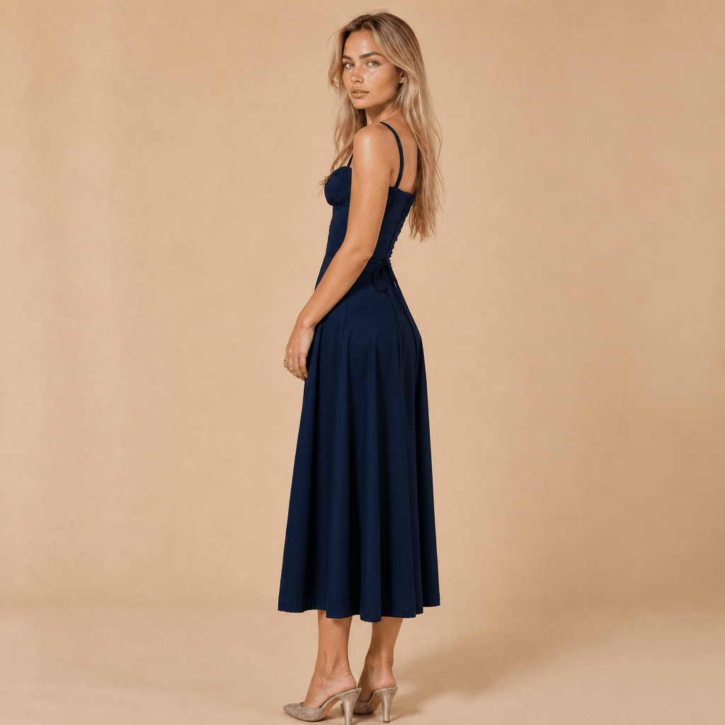 Floral Wedding Guest Midi Dress – Lightweight with Side Slit - We are MFEO