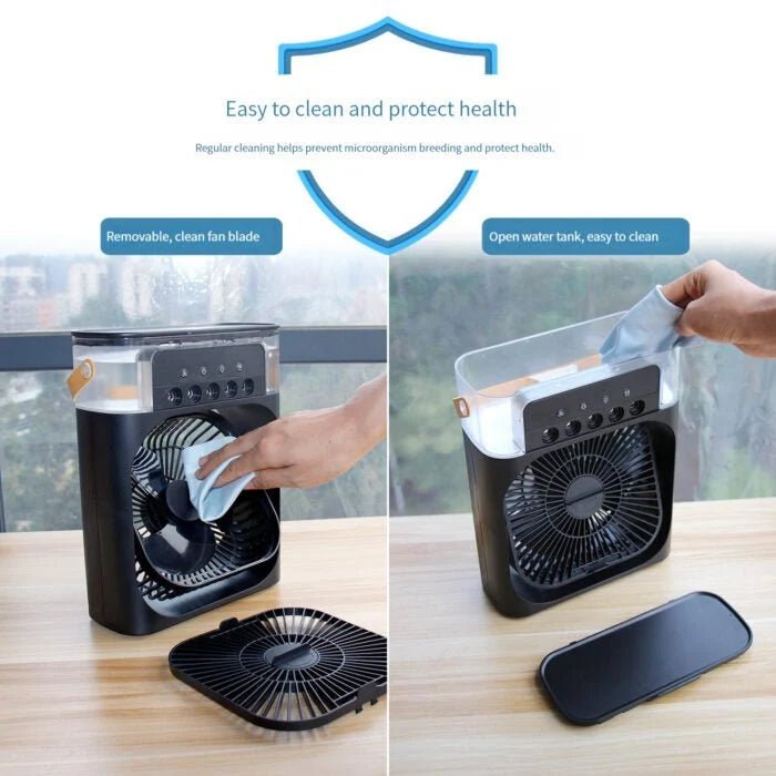 Handheld Misting Fan – Portable Personal Fan with 5 Spray Holes for Cooling and Humidification - We are MFEO