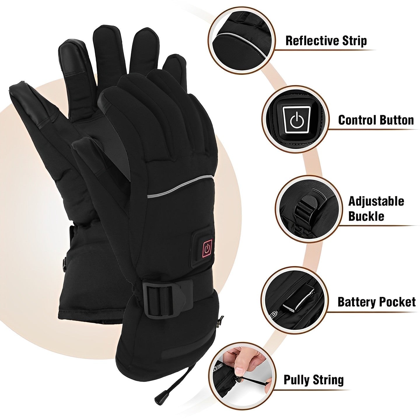 Heated Gloves for Winter – Adjustable Heat, Water-Resistant - We are MFEO