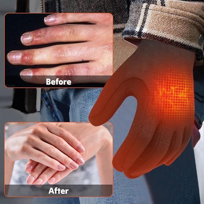 Heated Gloves for Winter – Touchscreen Compatible with Adjustable Heat Settings - We are MFEO
