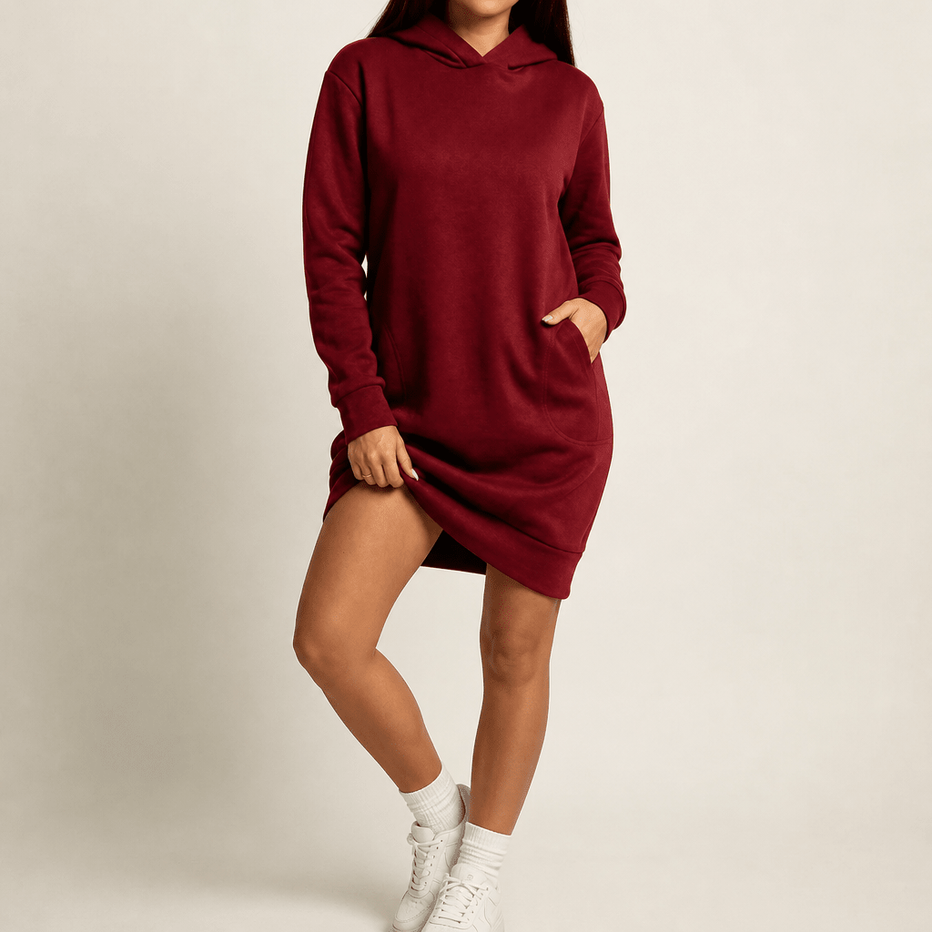 Hoodie Dress with Pockets – Relaxed Oversized Fit - We are MFEO