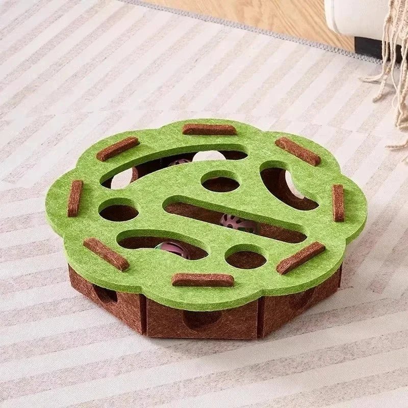 Interactive Cat Toy Puzzle Box – Durable Felt for Indoor Play and Mental Stimulation - We are MFEO
