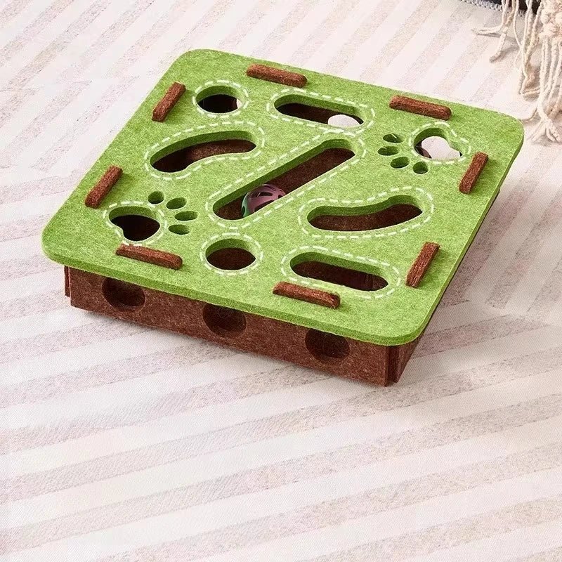 Interactive Cat Toy Puzzle Box – Durable Felt for Indoor Play and Mental Stimulation - We are MFEO