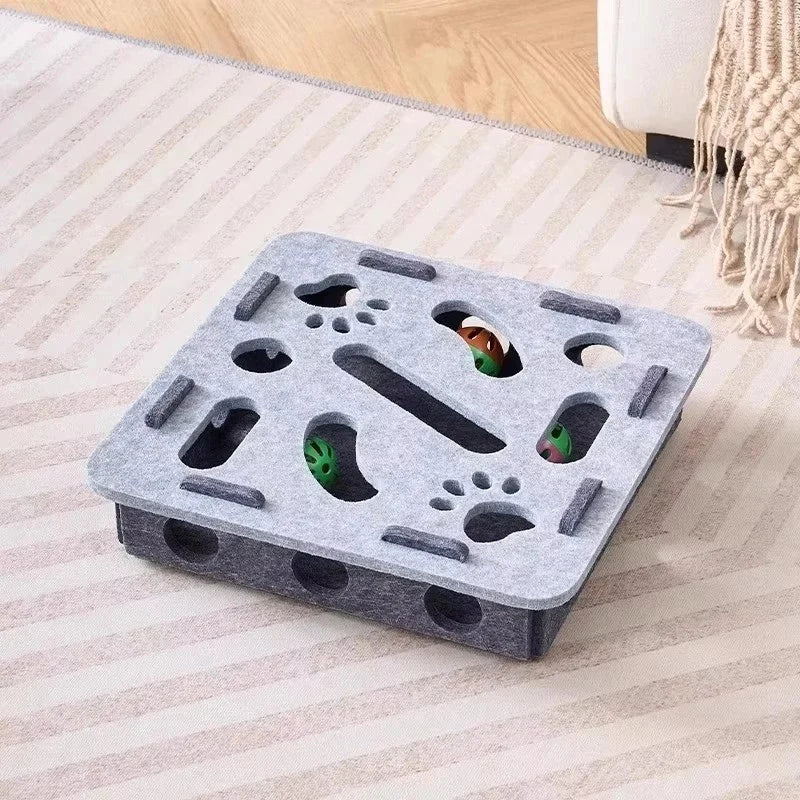 Interactive Cat Toy Puzzle Box – Durable Felt for Indoor Play and Mental Stimulation - We are MFEO