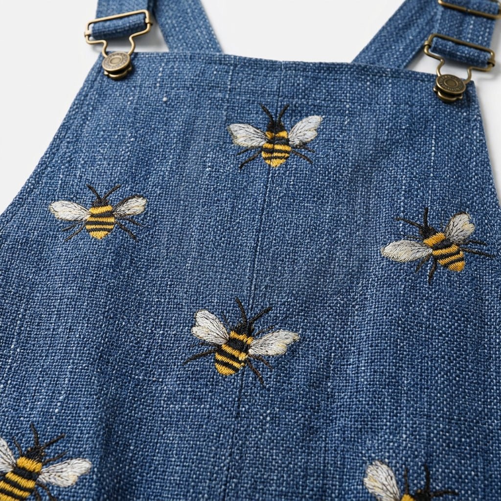 Jumpsuit with Adjustable Waist and Bee Motifs – Relaxed Fit - We are MFEO
