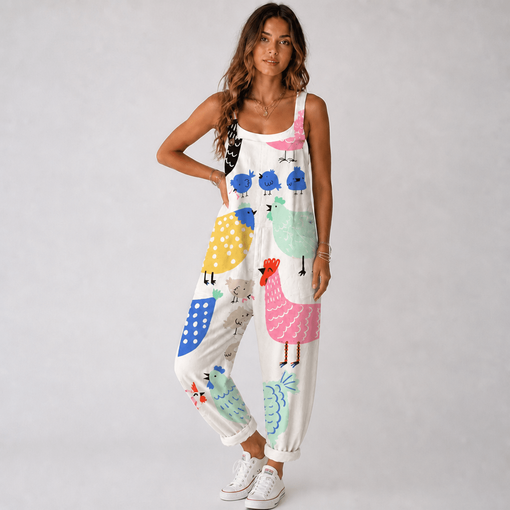 Jumpsuit with Chicken Motif – Relaxed Fit - We are MFEO