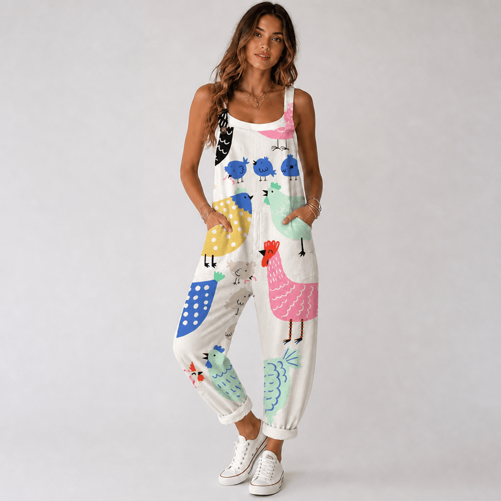 Jumpsuit with Chicken Motif – Relaxed Fit - We are MFEO