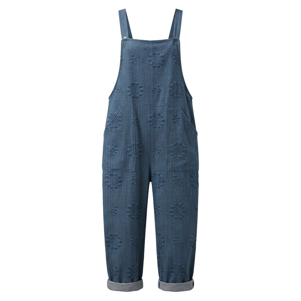 Jumpsuit with Floral Pattern – Flattering Waist, Breathable Fabric - We are MFEO