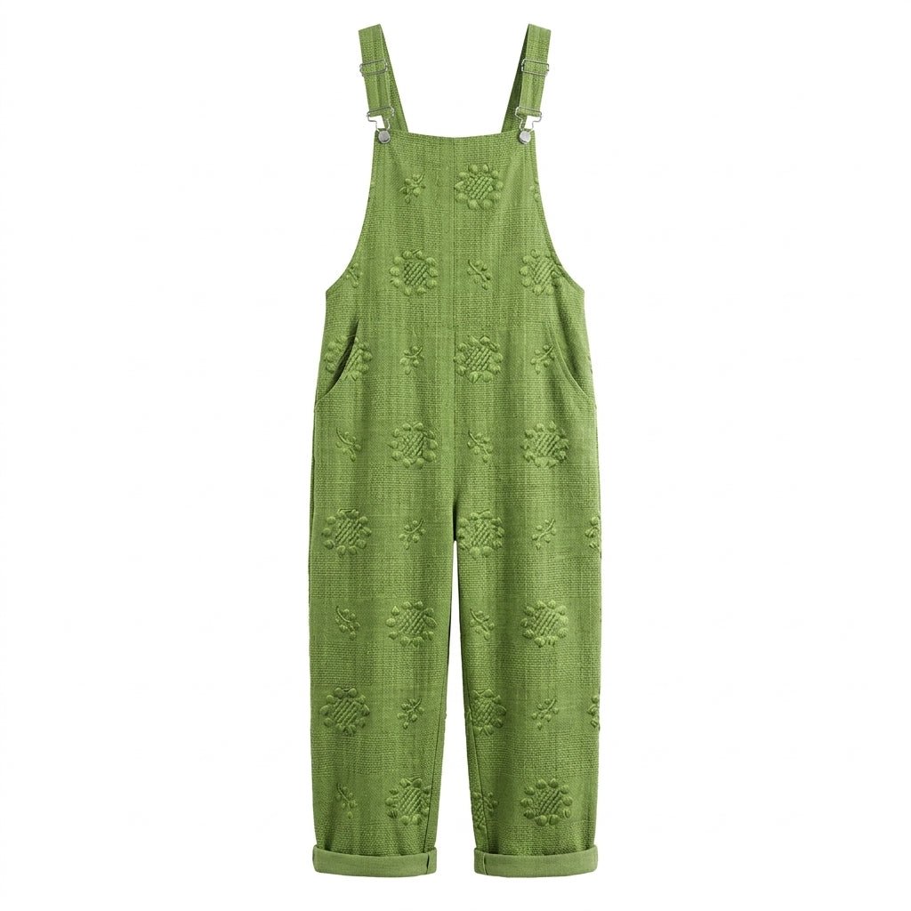 Jumpsuit with Floral Pattern – Flattering Waist, Breathable Fabric - We are MFEO
