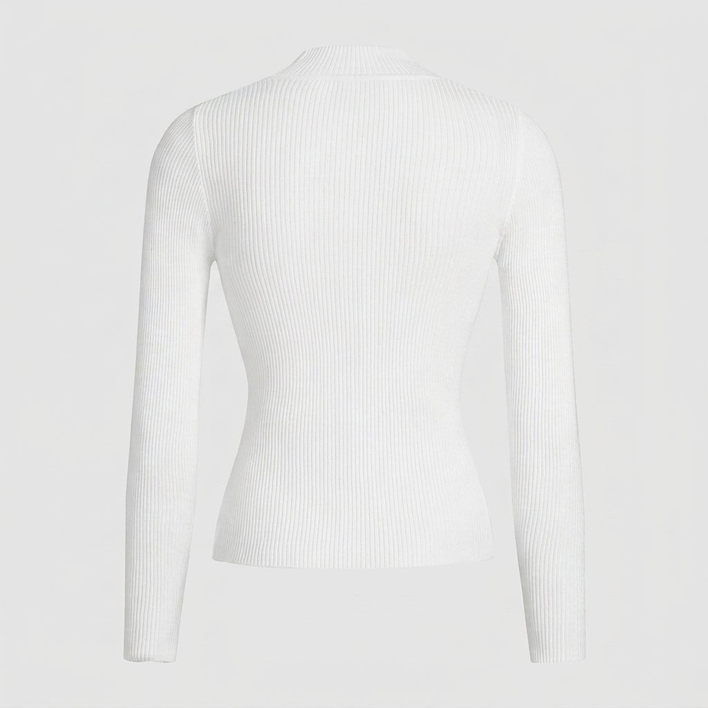 Long Sleeve Crop Top for Women – Ribbed Button Down Casual Shirt for Layering - We are MFEO