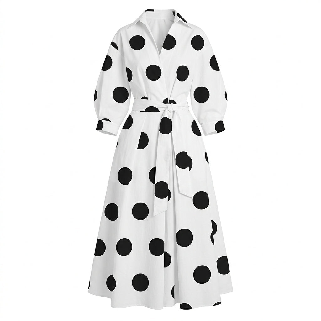 Long Sleeve Maxi Dress – Adjustable Waist, Draped Silhouette, Plus Size Available - We are MFEO