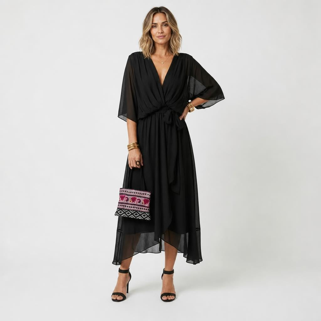 Maxi Dress with Adjustable Waist – Soft Flowing Fabric for Spring 1
