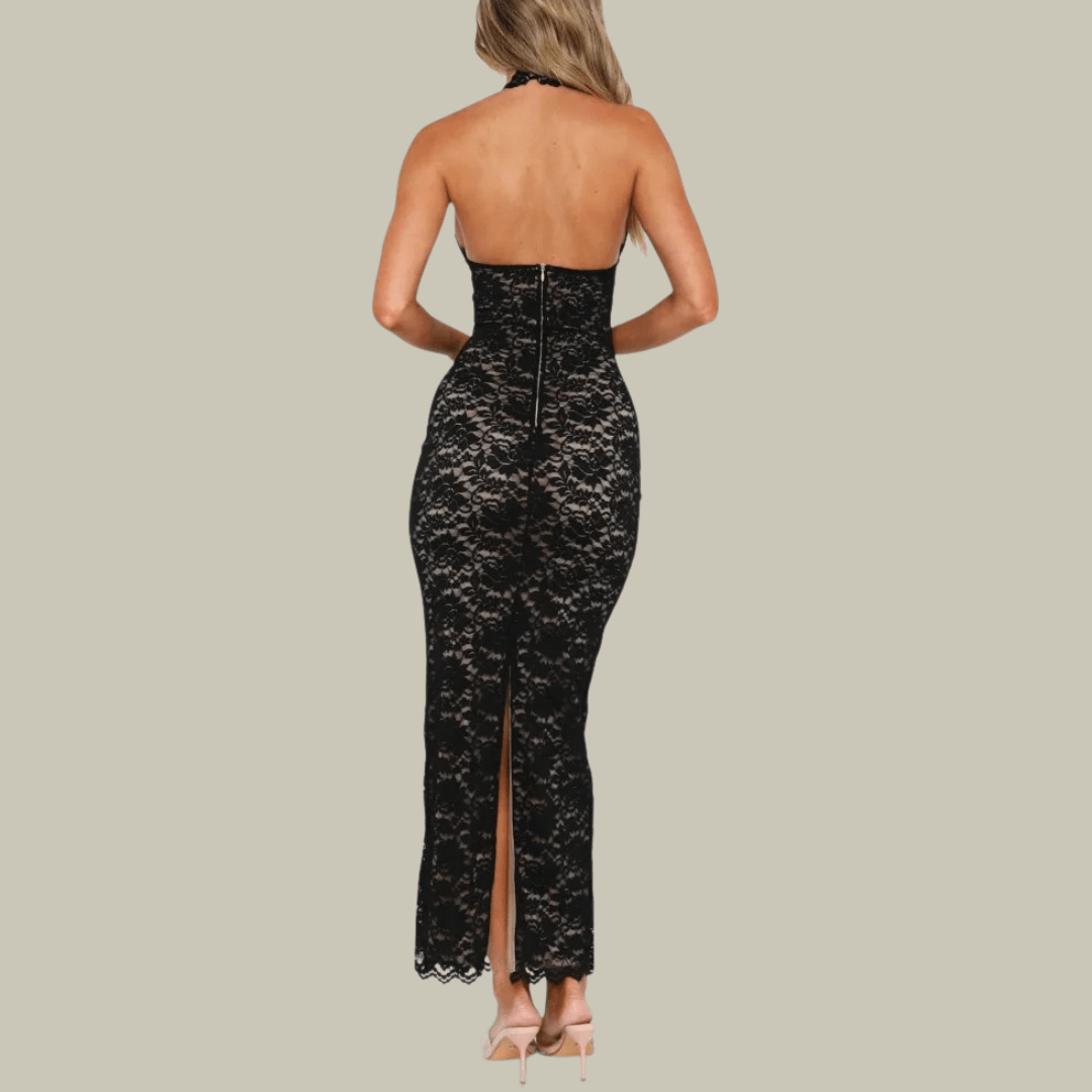 Maxi Dress with Halter Neck – Bodycon Evening Cocktail Dress for Formal Events - We are MFEO