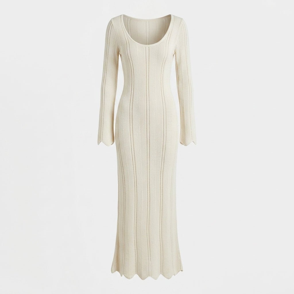 Maxi Dress with Long Sleeves – Bodycon Knit Style - We are MFEO