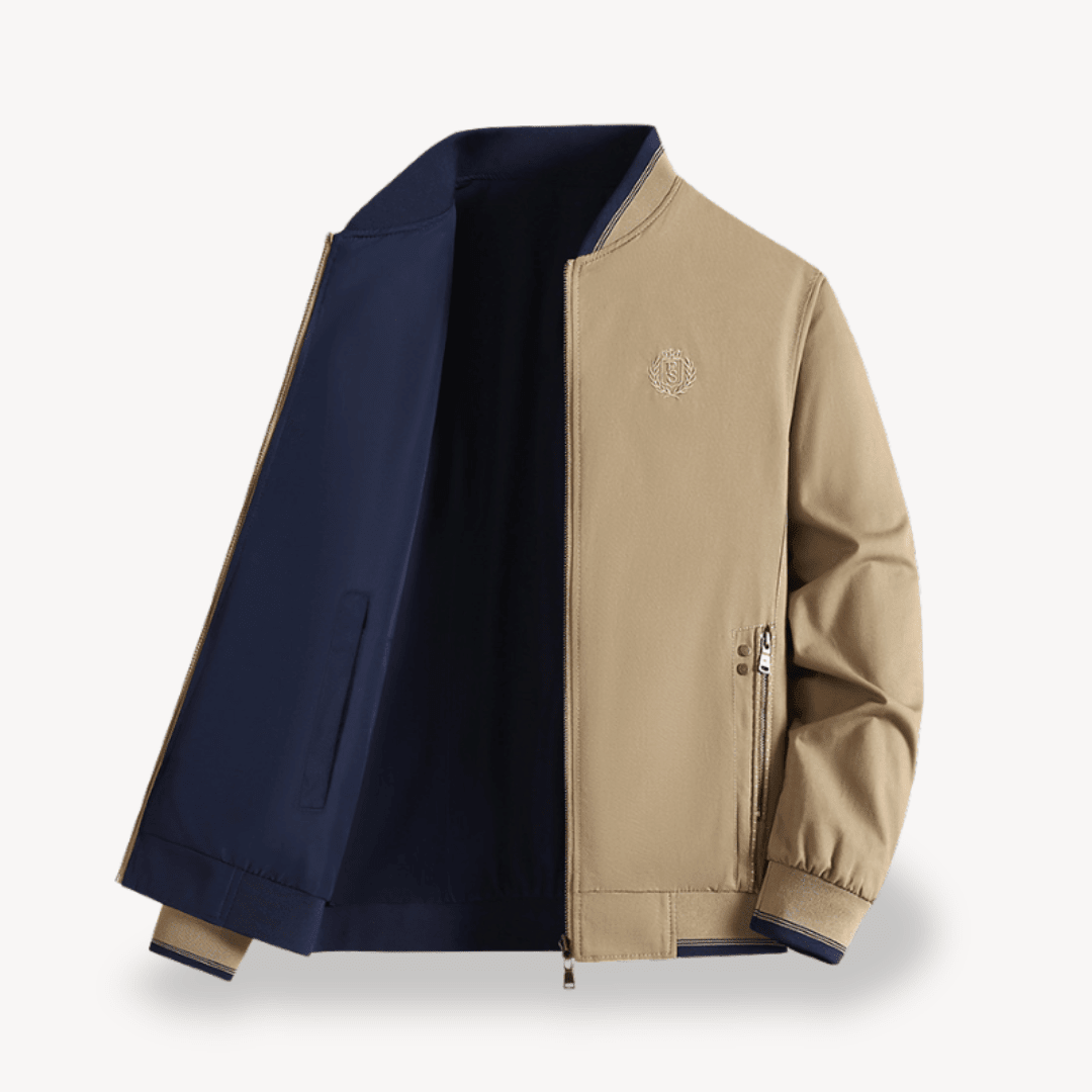 Men's Bomber Jacket with Stand Collar – Relaxed Fit - We are MFEO