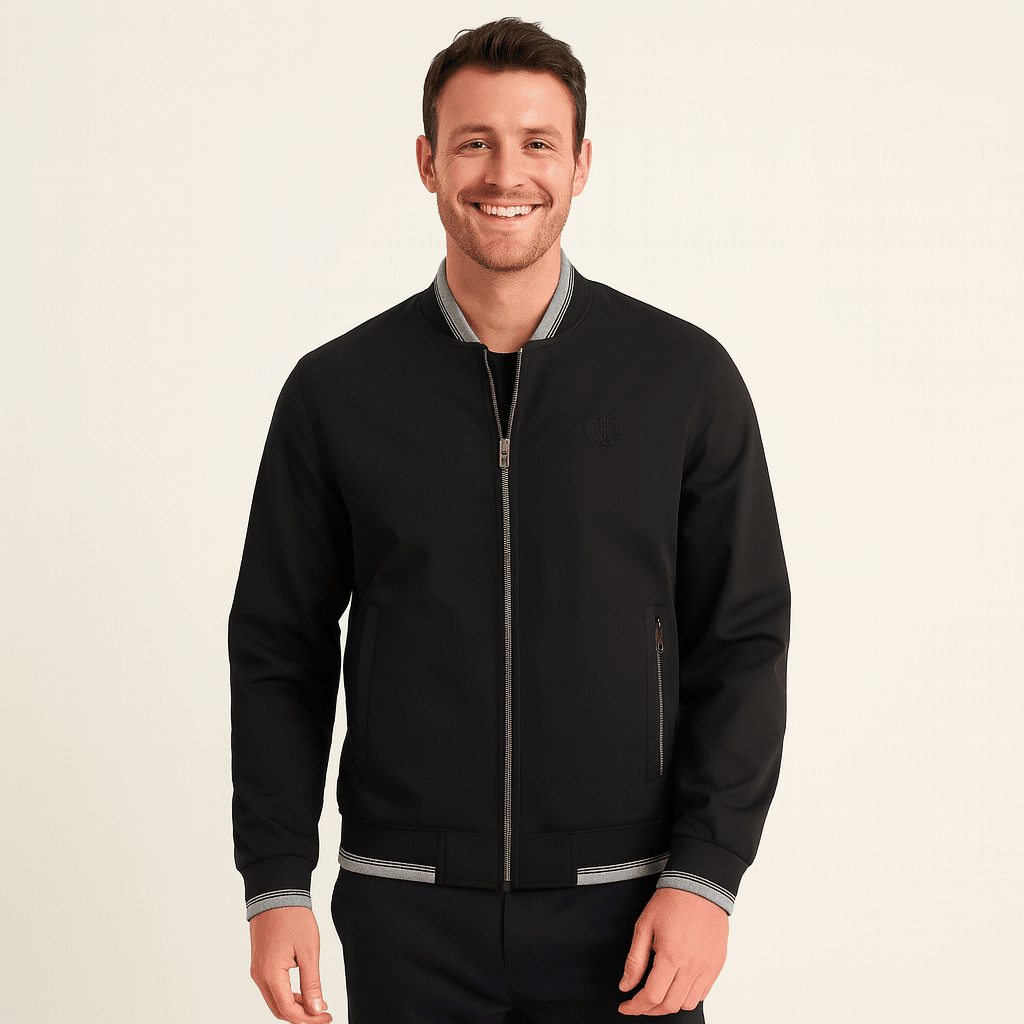 Men's Bomber Jacket with Stand Collar – Relaxed Fit - We are MFEO