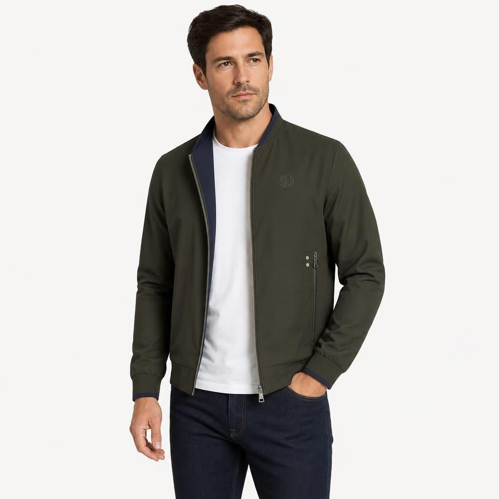 Men's Bomber Jacket with Stand Collar – Relaxed Fit - We are MFEO
