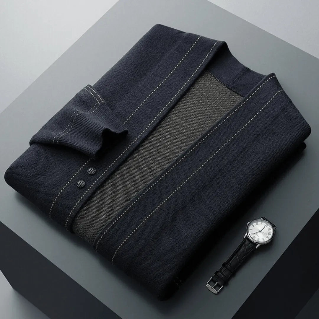 Men's Cardigan Sweater - Button - Front Design for All - Season Layering and Relaxed Fit - We are MFEO