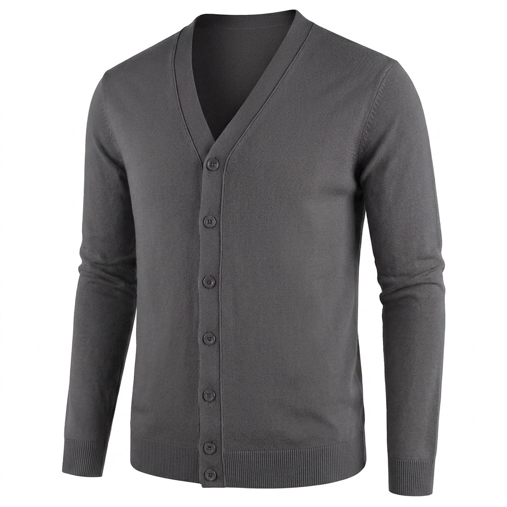 Men's Cardigan Sweater – Slim Fit V - Neck for Autumn and Winter Smart Casual Wear - We are MFEO