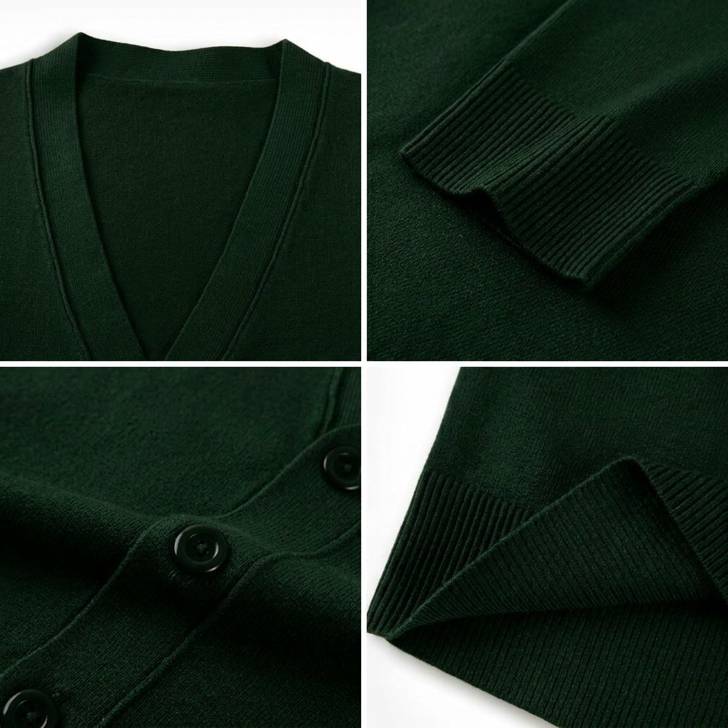Men's Cardigan Sweater – Slim Fit V - Neck for Autumn and Winter Smart Casual Wear - We are MFEO