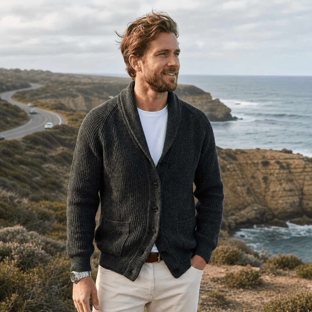 Men's Cardigan with Shawl Collar - We are MFEO