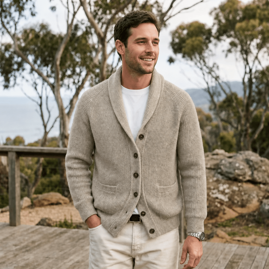 Men's Cardigan with Shawl Collar - We are MFEO