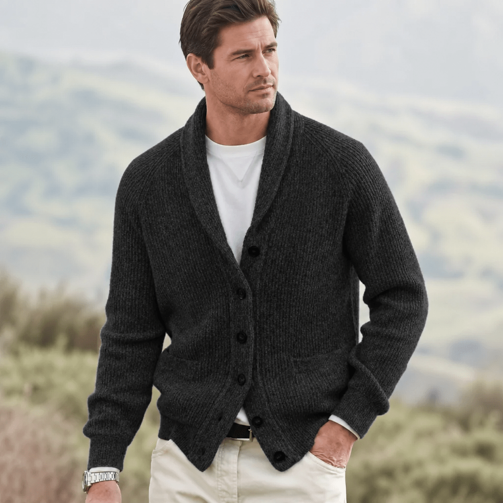Men's Cardigan with Shawl Collar - We are MFEO