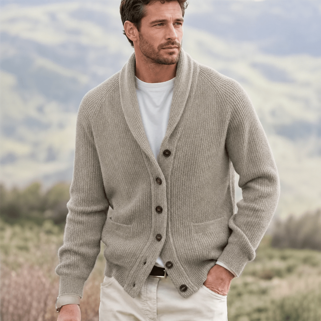 Men's Cardigan with Shawl Collar - We are MFEO