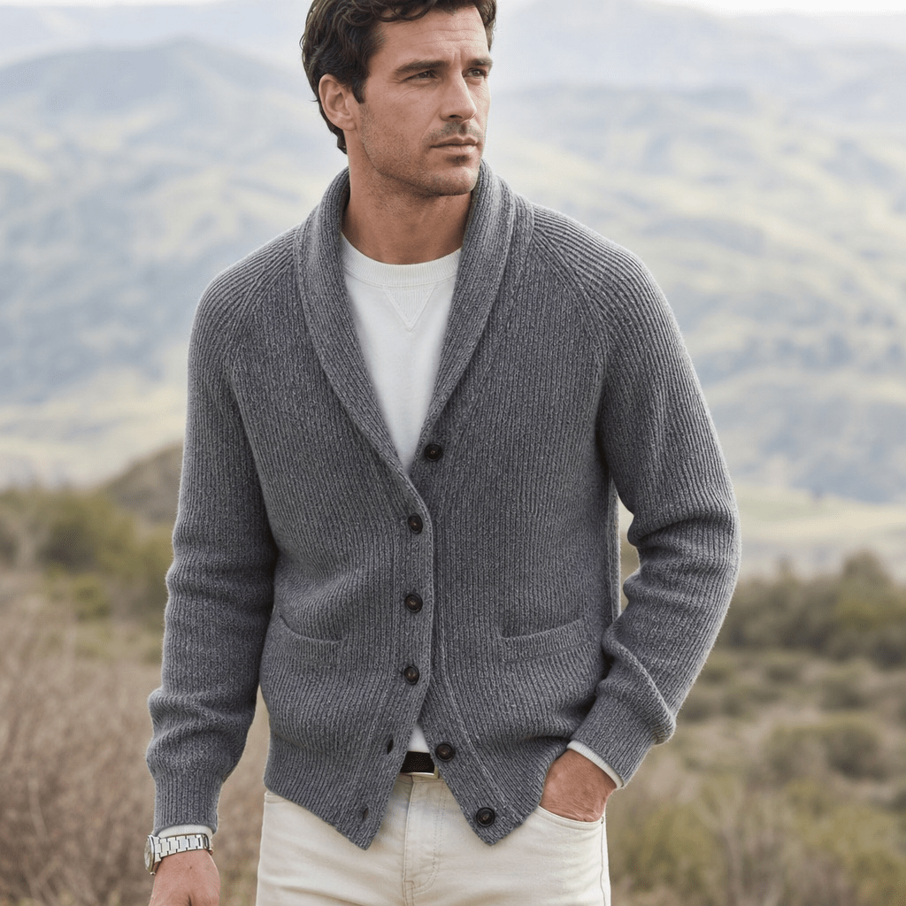 Men's Cardigan with Shawl Collar - We are MFEO