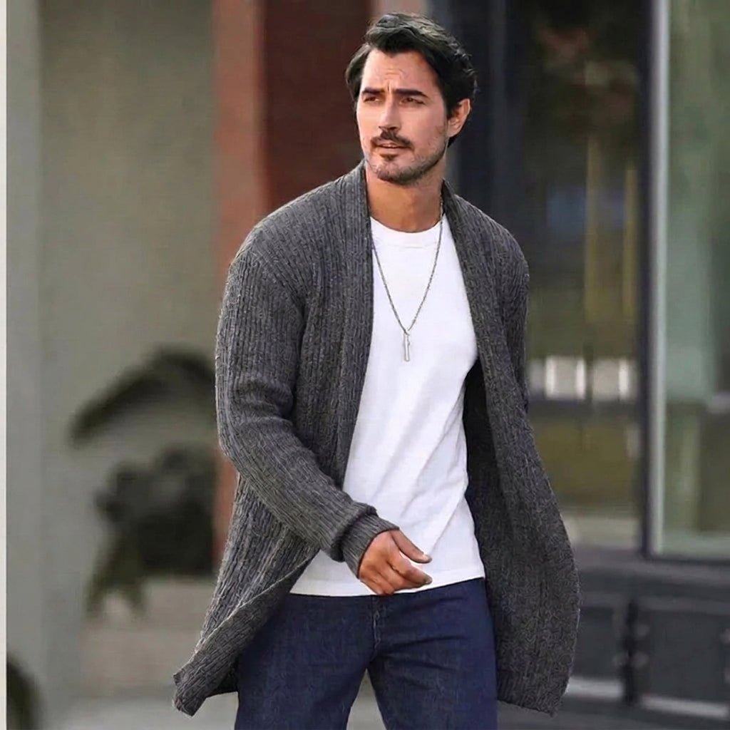 Men's Cardigan with Shawl Collar – Knit Layering Piece - We are MFEO