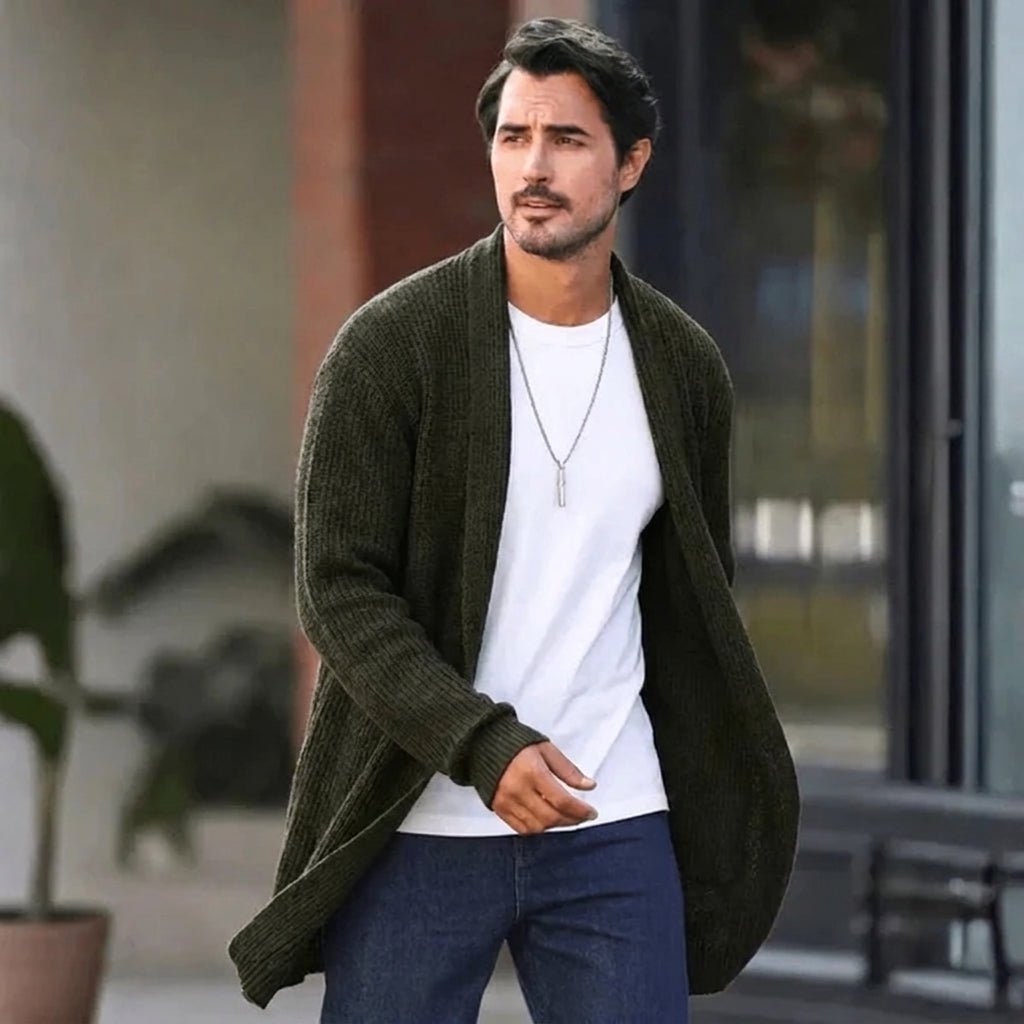 Men's Cardigan with Shawl Collar – Knit Layering Piece - We are MFEO
