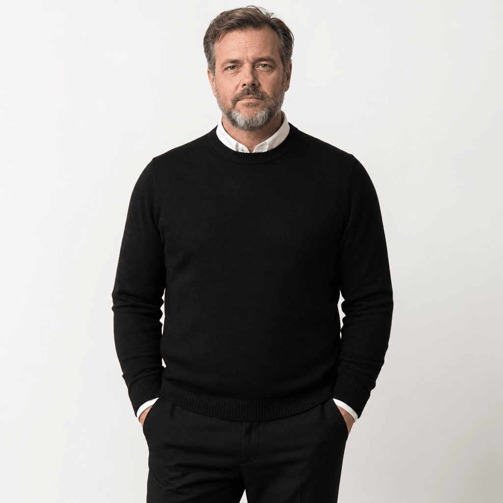 Men's Crew Neck Sweater – Classic Long Sleeve Knit, Flattering Fit - We are MFEO