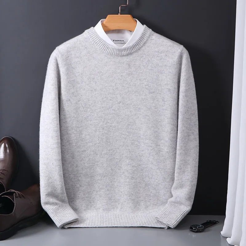 Men's Crew Neck Sweater – Classic Long Sleeve Knit, Flattering Fit - We are MFEO
