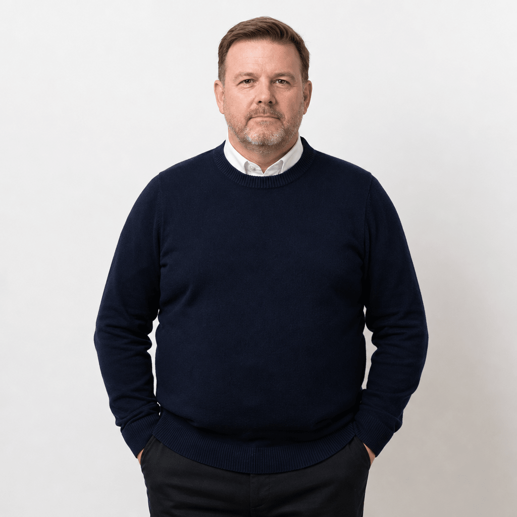 Men's Crew Neck Sweater – Classic Long Sleeve Knit, Flattering Fit - We are MFEO