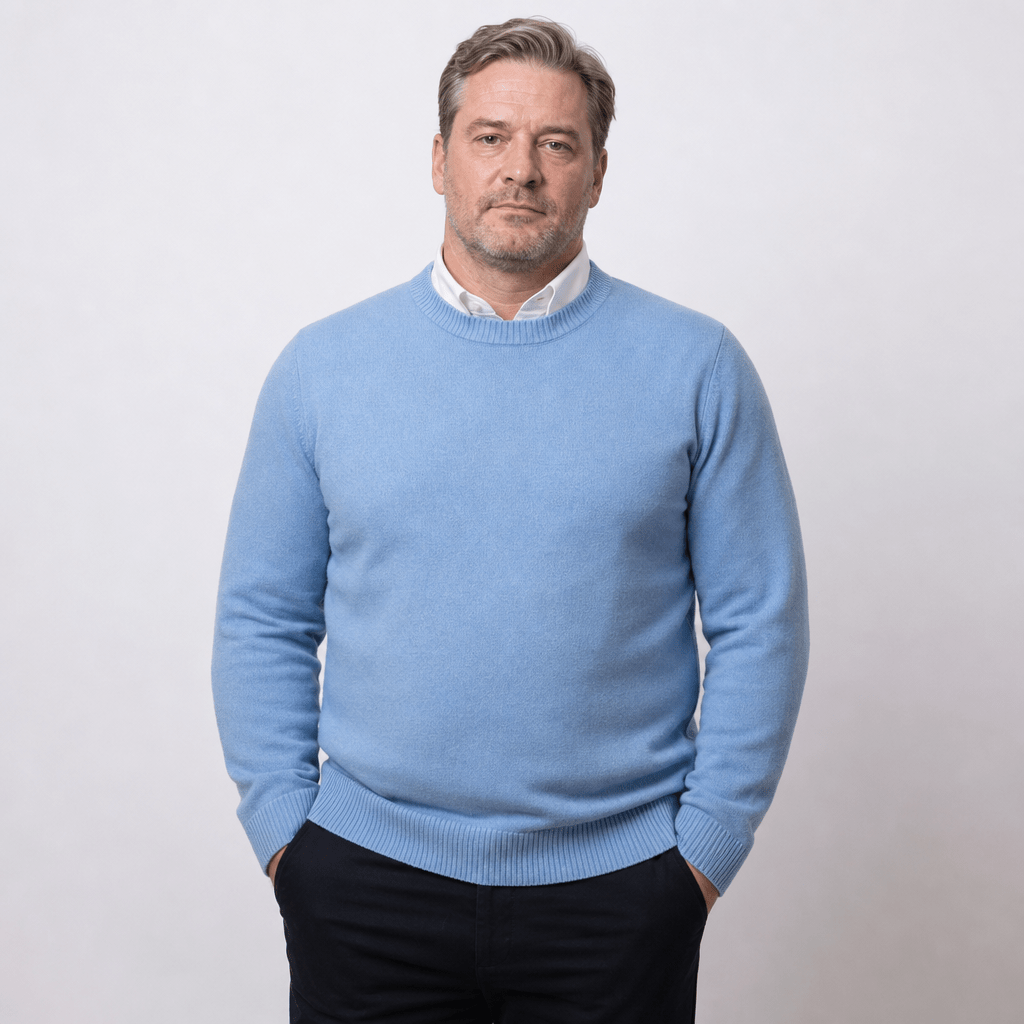 Men's Crew Neck Sweater – Classic Long Sleeve Knit, Flattering Fit - We are MFEO
