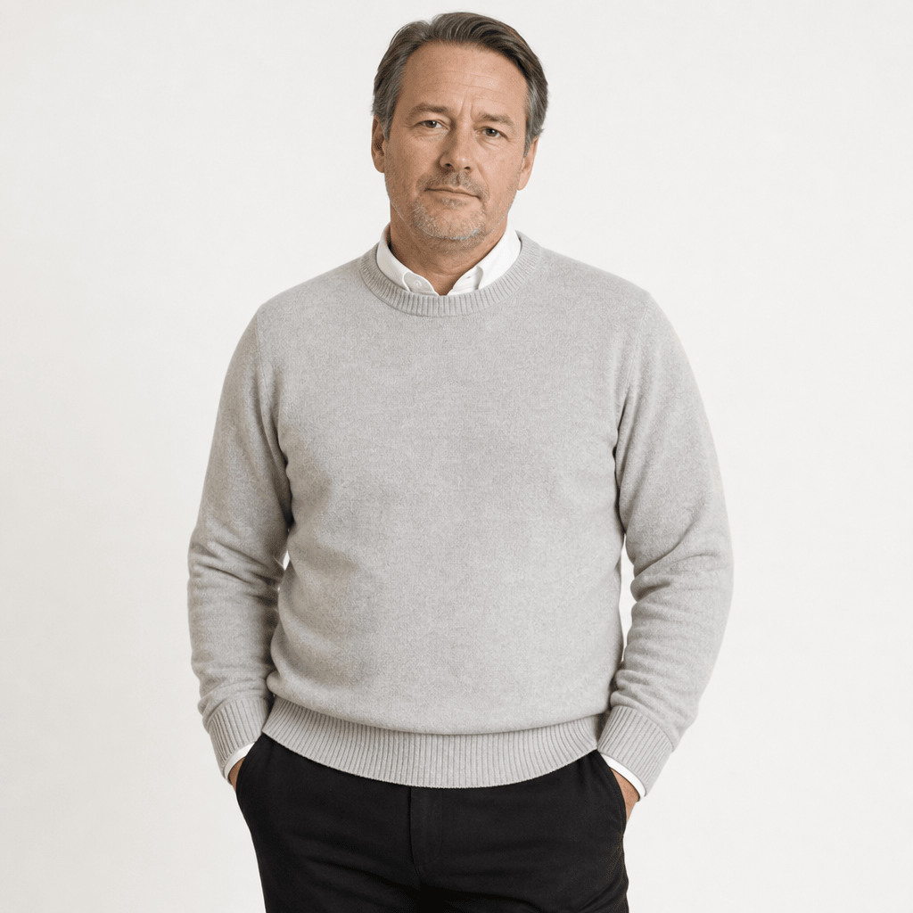 Men's Crew Neck Sweater – Classic Long Sleeve Knit, Flattering Fit - We are MFEO