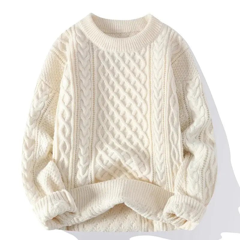 Men's Crewneck Sweater – Patterned Long Sleeve with Relaxed Fit - We are MFEO