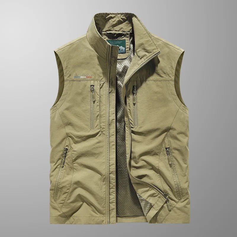 Men's Full Zip Utility Vest – Lightweight Multi-Pocket Design for Outdoor Activities - We are MFEO