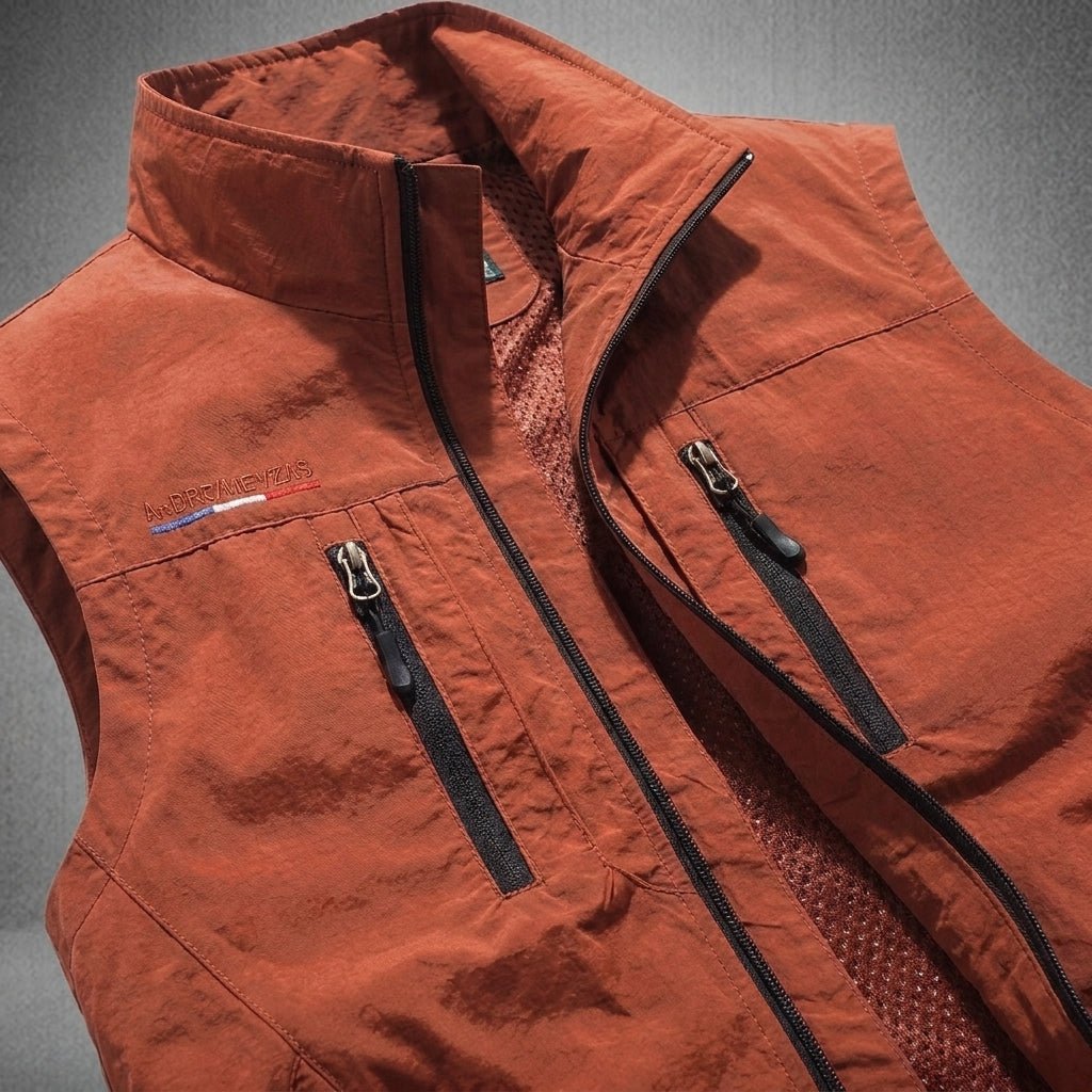Men's Full Zip Utility Vest – Lightweight Multi-Pocket Design for Outdoor Activities - We are MFEO