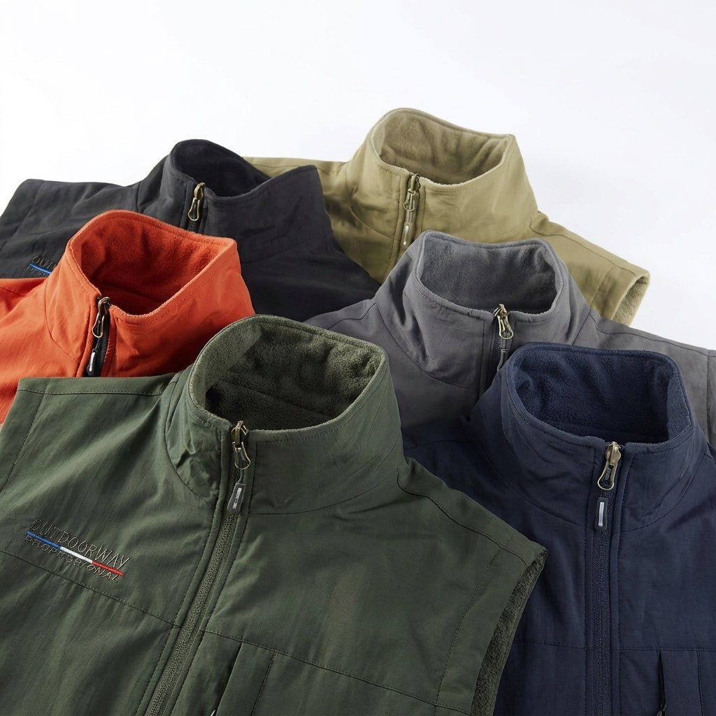 Men's Full Zip Utility Vest – Lightweight Multi-Pocket Design for Outdoor Activities - We are MFEO