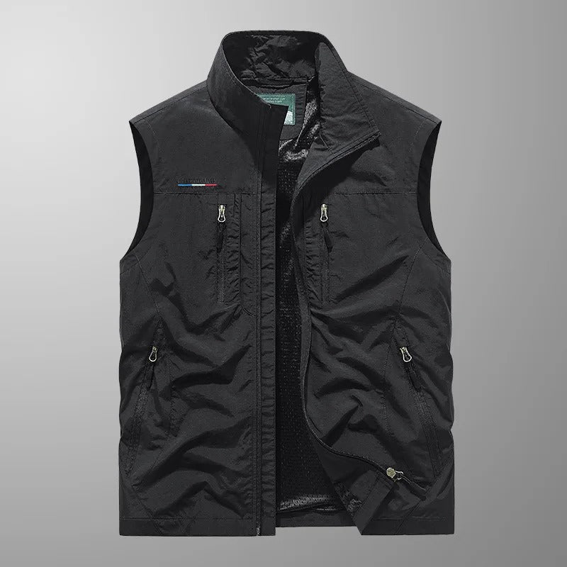 Men's Full Zip Utility Vest – Lightweight Multi-Pocket Design for Outdoor Activities - We are MFEO