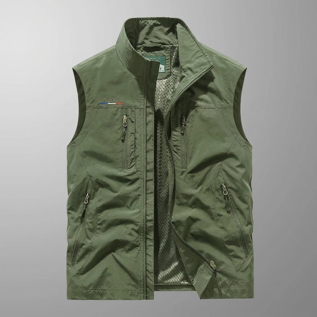 Men's Full Zip Utility Vest – Lightweight Multi-Pocket Design for Outdoor Activities - We are MFEO