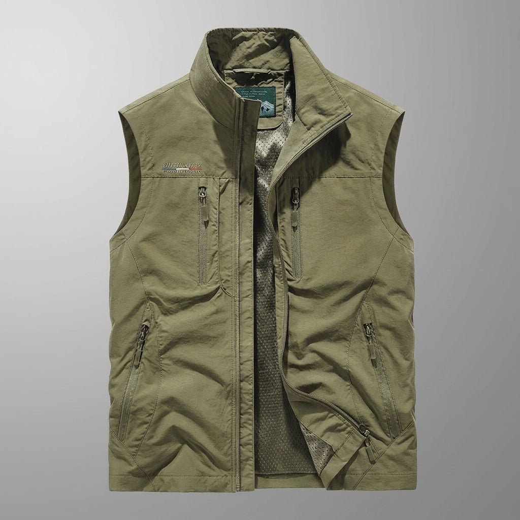 Men's Full Zip Utility Vest – Lightweight Multi-Pocket Design for Outdoor Activities - We are MFEO