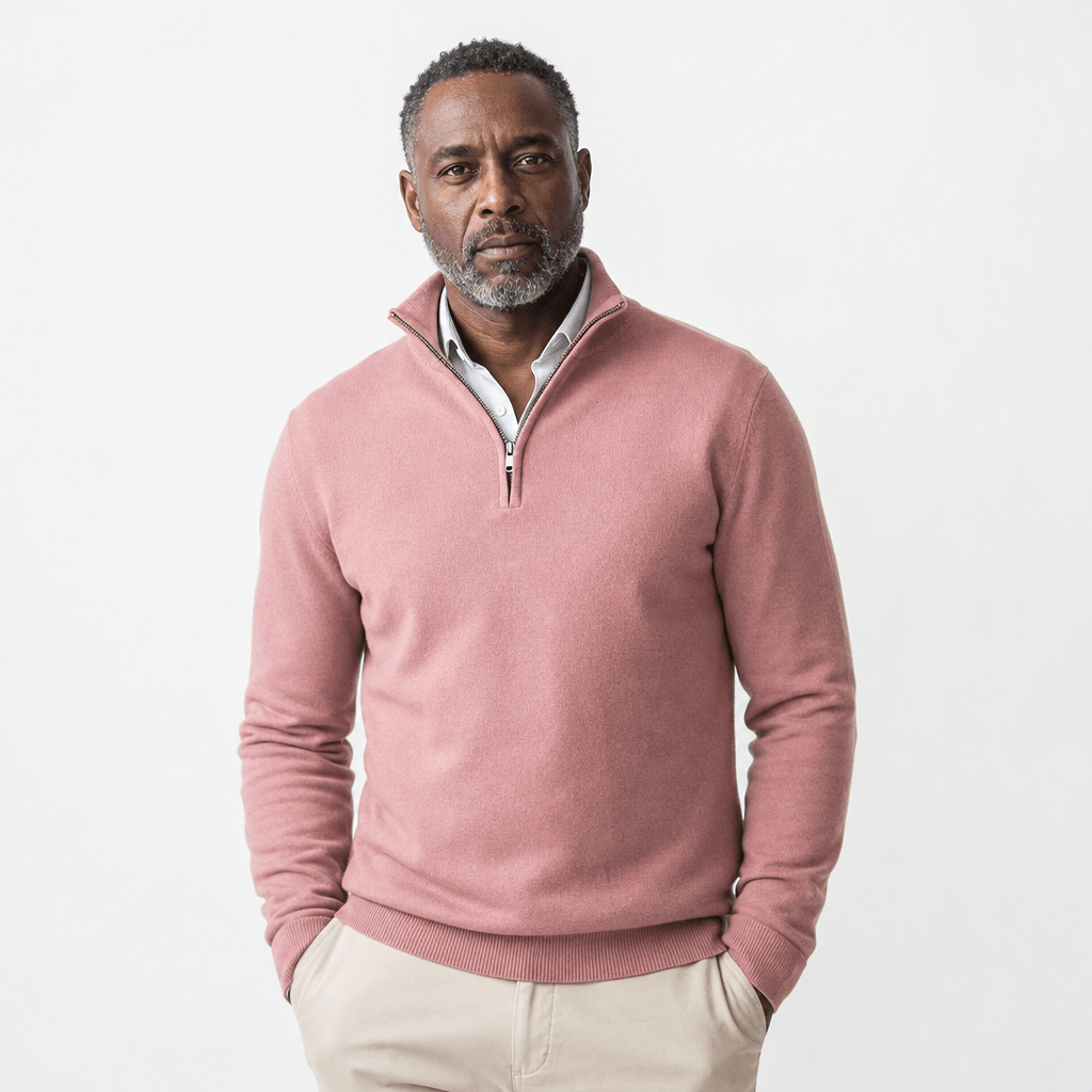 Men's Half Zip Sweater – Warm High Neck Design for Comfortable Winter Layering - We are MFEO