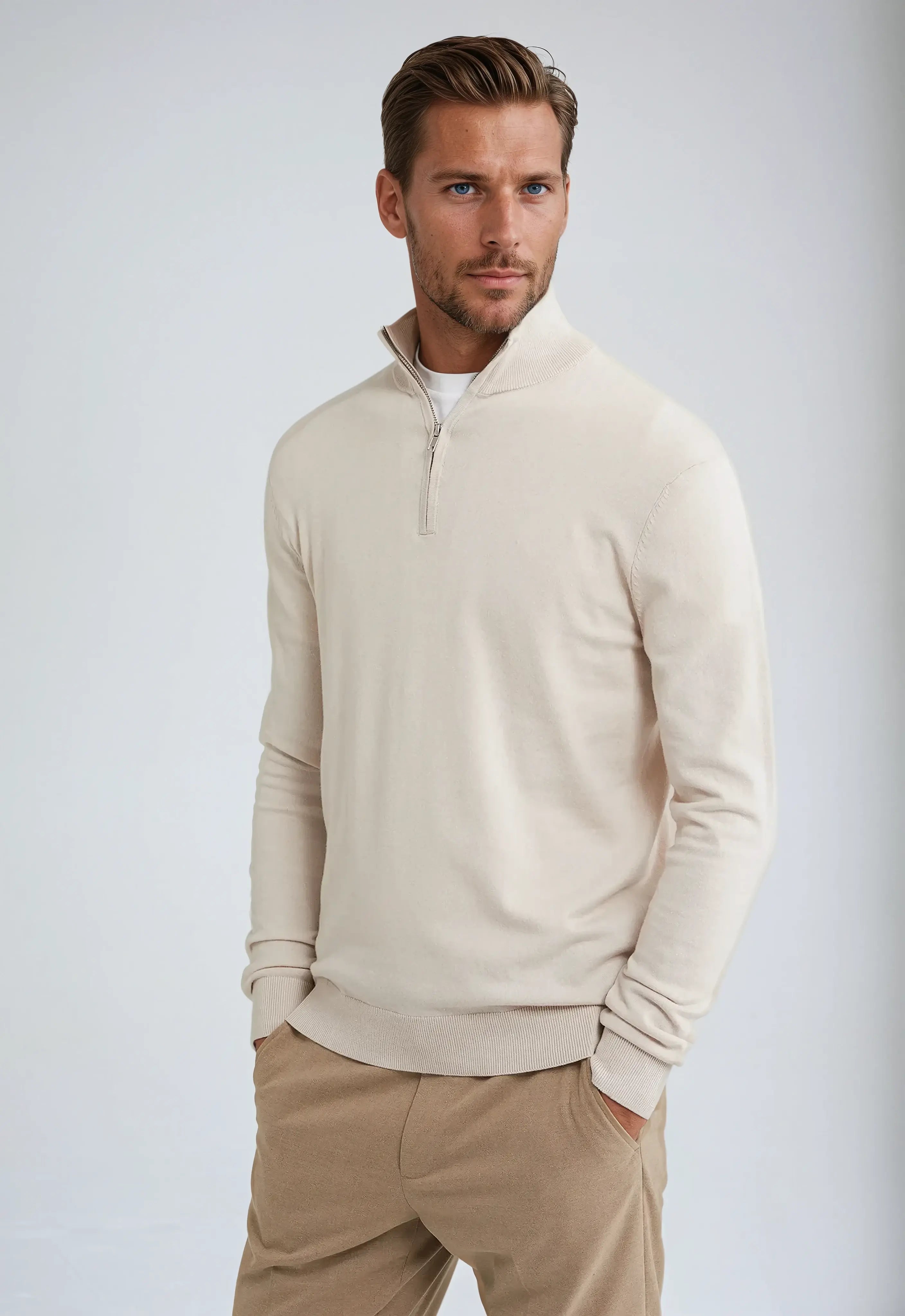 Men's Half Zip Sweatshirt – Classic Style - We are MFEO